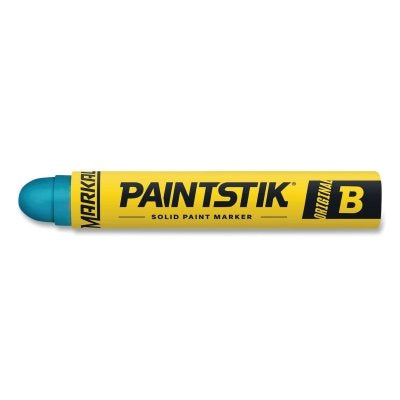 Paintstik Original B Solid Paint Marker, 11/16 in dia, 4-3/4 in L, Fluorescent Blue