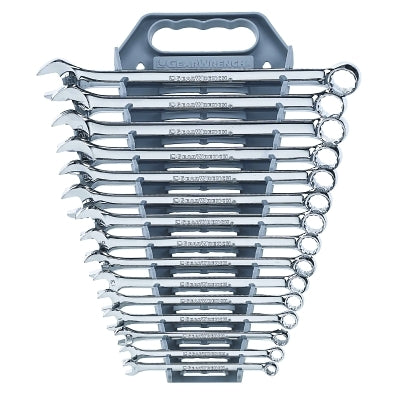 15 Pc Long Pattern Combination Wrench Sets, 12 Point, Metric