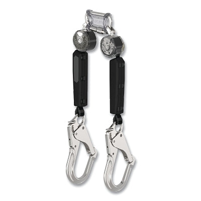 V-TEC Personal Fall Limiter, Twin Leg, 6 ft, 400 lb Load Cap, AL36CL Top Connector, TLALTAK Bottom Connector