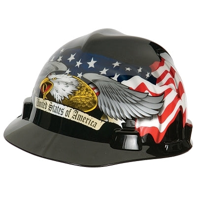 Freedom Series V-Gard Helmet, Fas-Trac III 4 Point Ratchet, Cap, American Eagle