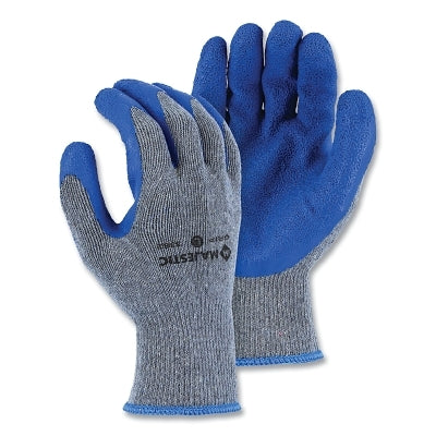 M-Safe Grip Gloves, 9/Medium, Gray with Blue Coating