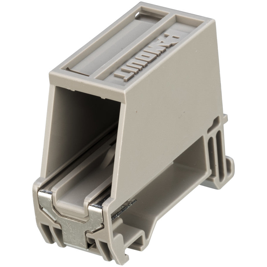 Mini-Com DIN Shielded Rail Mount Adapter, Single Port, International Gray
