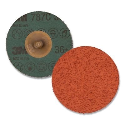 3M 076308-89691 Roloc Fibre Disc 787C, Precision Shaped Ceramic, 4 in dia, 36+ Grit, TR, Die R400BB
