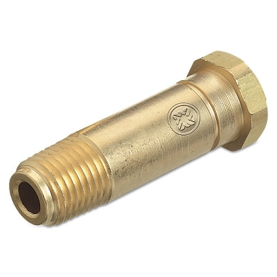Regulator Inlet Nipple, CO2, 1/4 in (NPT), 2 in L, Brass, CGA-320