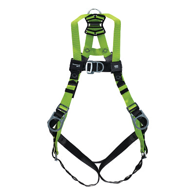 H500 Industry Standard Full-Body Harness, Back/Front D-Rings, Universal, Mating Chest/Tongue Leg Buckles, No Pads, IS3
