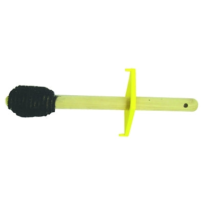 Dope Brush, 2-1/2 in Trim L, 16 in OAL, Wood, Taper Both Ends, Grey Tampico Fiber, Includes Guard