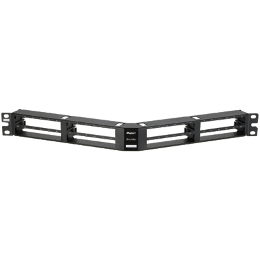 QuickNet  Angled Patch Panel Rack Mount, Black