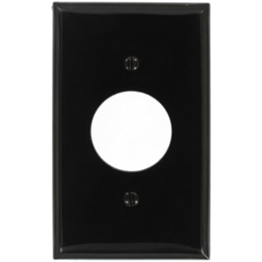 Wall Plate, 1-Gang, (1) 1.406 in. Dia. Device, Device-Mount, Nylon, Black