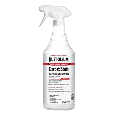 Carpet Stain Remover and Deodorizer, 32 oz, Trigger Spray Bottle, Mild Scent