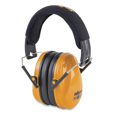 HP427 Premium Ear Muff, Soft EVA Foam Headband, 27 dB, Black/Orange