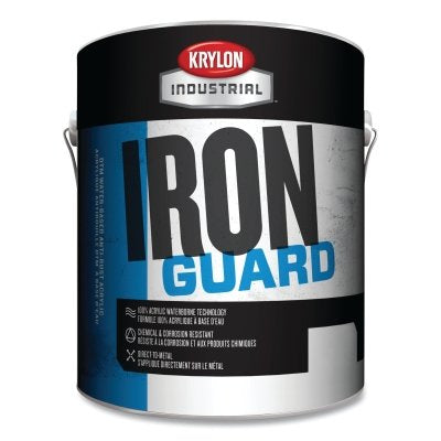IRON GUARD Water-based Acrylic Enamel, 1 gal, New Cat Yellow, Gloss
