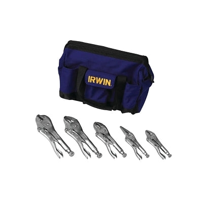 The Original 5-Pc Locking Pliers Sets with Tool Bag, 5 in, 6 in, (2) 10 in