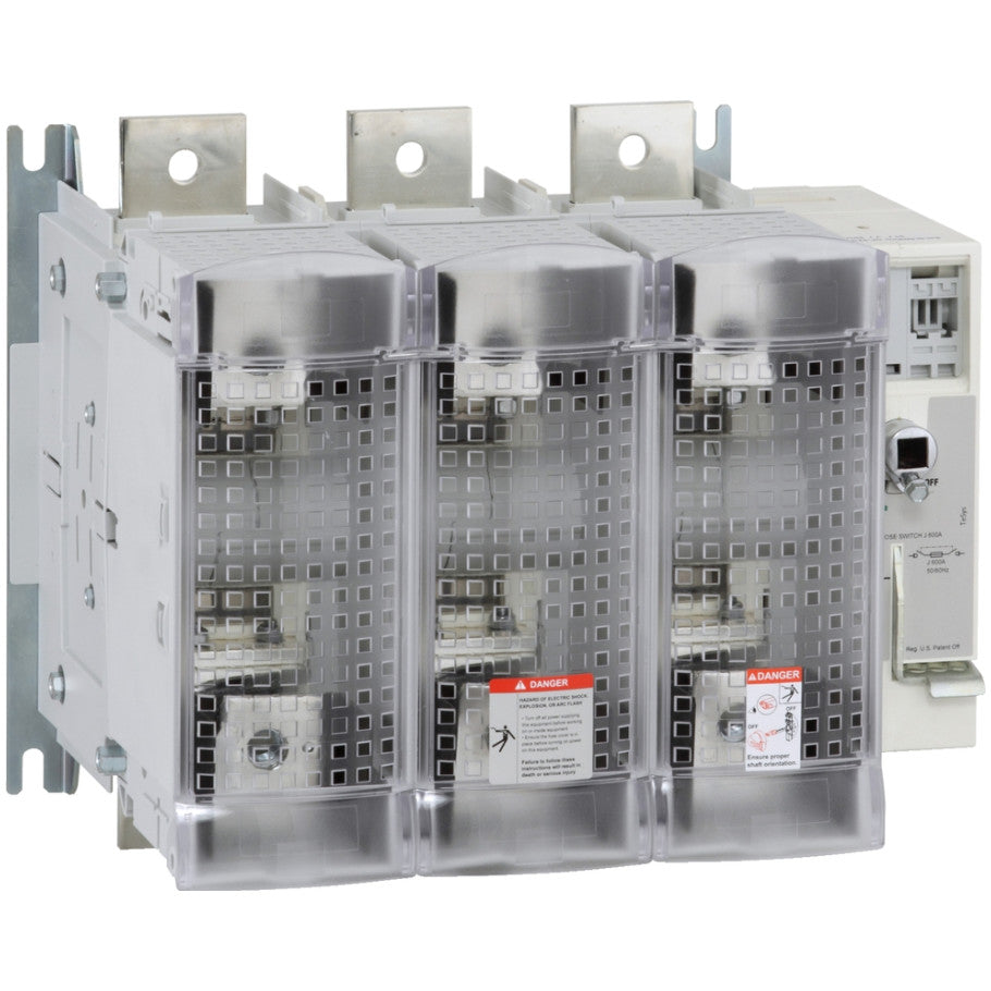 TeSys GS Series Switch Disconnector Fuse, 3-Pole, 600A, 50/60 Hz, 12 kV, Plate Mount, 300 H x 364 W x 250 D in.