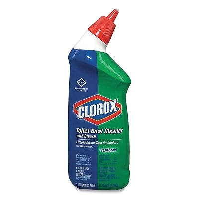 Toilet Bowl Cleaner with Bleach, 24 oz, Bottle, Fresh Scent