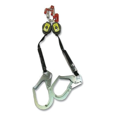Turbolite+ Twin Fall Limiter, Vectran, 11 ft L, Carabiner with G2 Connector, Locking Rebar Hook, 420 lb, 2 Legs