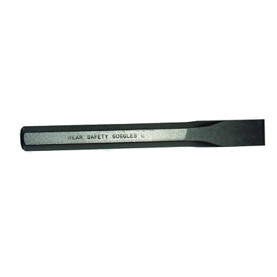 Cold Chisels, 5 in Long, 1/4 in Cut, Black Oxide, 12 per box