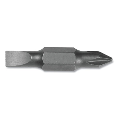 Multi-Bit Screwdrivers/Nut Drivers Double-End Replacement Bit, 1.25 in OAL, #1 Phillips and 3/16 in (4.8 mm) Slotted