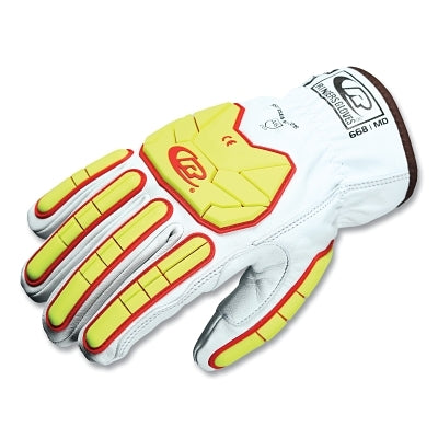 R668 Medium-Duty Impact Gloves, Size 13, Thermal Goatskin, TPR Design, Cut and Sewn