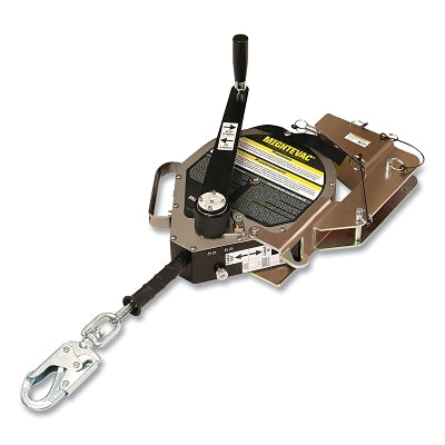 MightEvac+ Self-Retracting Lifeline with Tripod Bracket, 50 ft, One Leg, Swivel Snap Hook, 310 lb Load cap., Ga Steel Cable