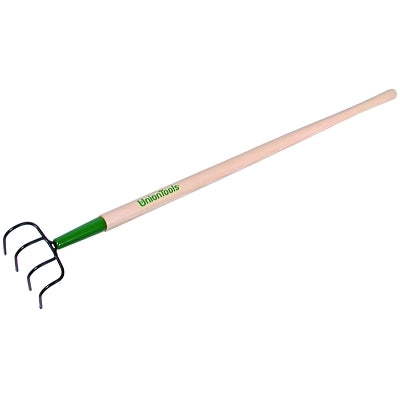 Cultivator, 4-Tine, Curved, 48 in North American Hardwood Handle