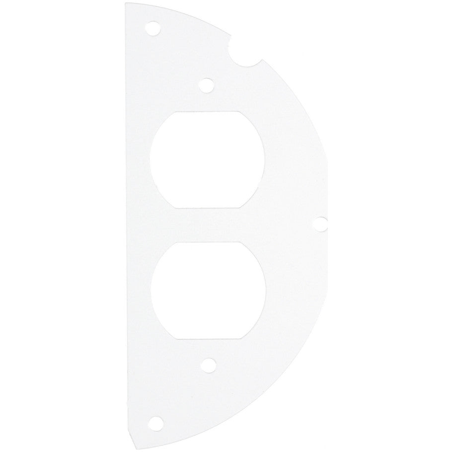 Fire Rated Poke Throughs, Recessed 6" Series, Sub Plate, 50  Right Side, (1) Duplex Opening