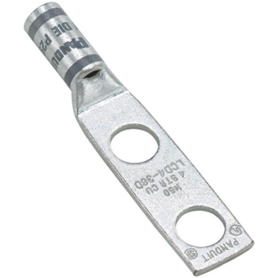 Standard Barrel Lug , Inspection, Window, 2-Hole, Purple, 4/0 AWG, 3.44 in.