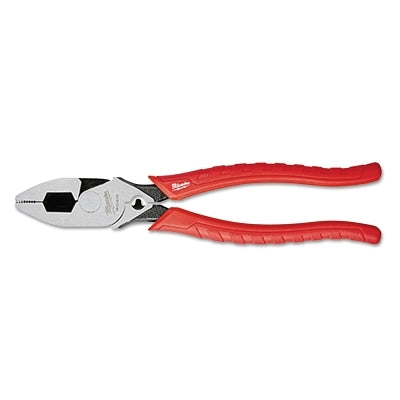 High Leverage Lineman’s Pliers, 9" Length, 3/4" Cut, Pipe Reamer up to  1 1/2"