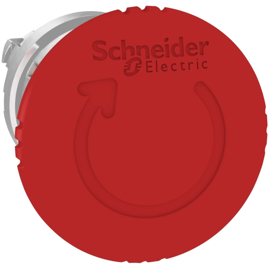 Harmony XB4 Emergency Stop Head, 40 mm Mushroom Head, Red, Metal Bezel, Turn-To-Release