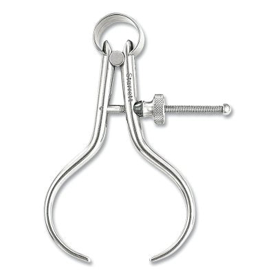 275 Series Toolmakers Spring Type Caliper and Divider, 0 to 3 in, Solid Nut, Round Leg