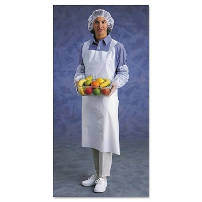 AlphaTec 54-290 Polyethylene Apron, 28 in x 45 in, White