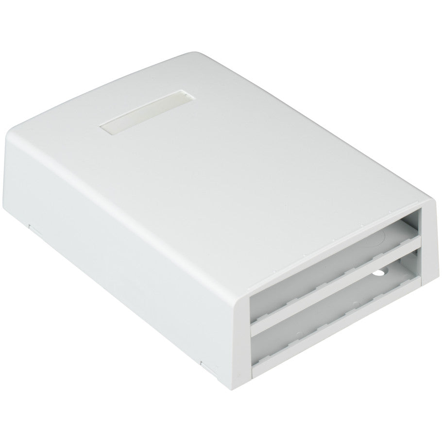 Mini-Com Multi-Media/Fiber Surface Mount Box, White, 12-Port