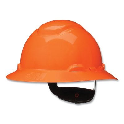 3M H-806SFR-UV SecureFit Pressure Diffusion Ratchet Suspension w/UVicator Hard Hats and Caps, Full Brim, Orange