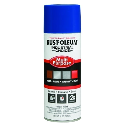 Industrial Choice 1600 System Enamel Aerosol, 12 oz, Safety Blue, High-Gloss