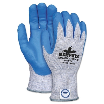 Diamond Tech 5 Gloves, Large, Blue/White