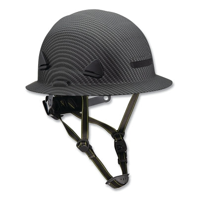 Fibre-Metal Climbing Style Full Brim Safety Helmet, Type II, Class E, Ratchet Suspension, Non-Vented, Hydrographic