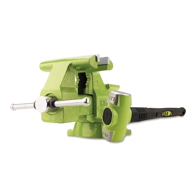 Utility Vise and Hammer Combo, 6-1/2 in Jaw, 3-3/16 in Throat Depth, Swivel Base