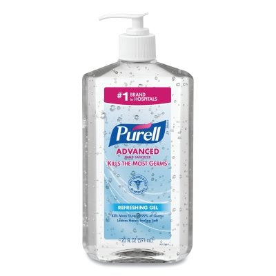 Advanced Hand Sanitizer Gel, Table Top Pump Bottle, 20 fl oz, Citrus