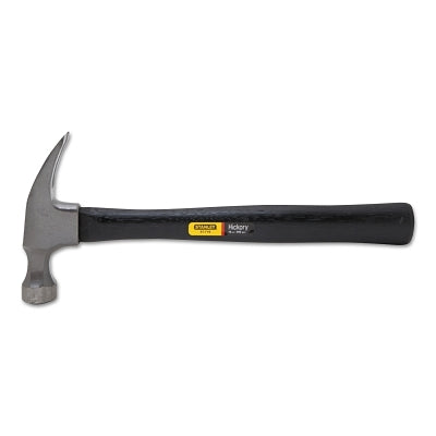 Wood Handle Nail Hammer, High Carbon Steel, Hickory, 12-3/4 in L, 16 oz