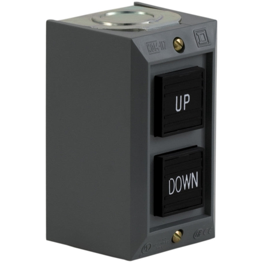 Complete control station, Harmony 9001B, 2 push buttons UP-DOWN, 5A, 600V AC, 2NO, NEMA 1