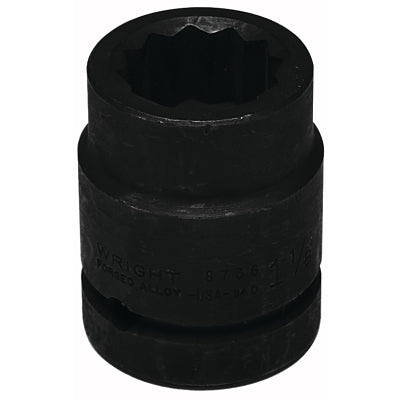 1" Dr. Standard Impact Sockets, 1 in Drive, 1 in, 12 Points