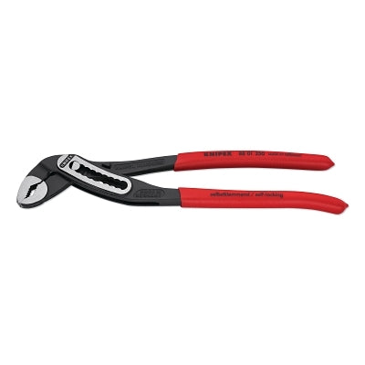 Alligator Pliers, 10 in OAL, V-Jaws, 9 Adjustments, Serrated