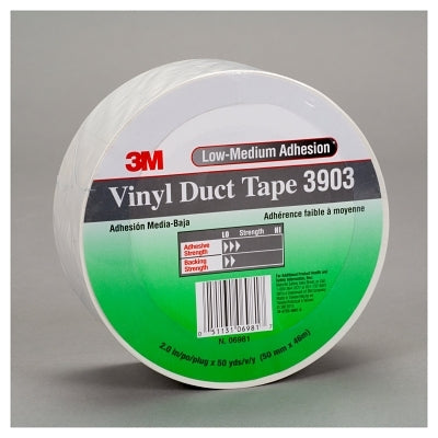 3M 051131-06986 3903 Vinyl Duct Tapes, 2 in x 50 yd x 6.5 mil, Green