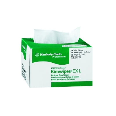 Kimtech Science Kimwipes Delicate Task Wiper, White, 4.4 in W x 8.4 in L, 280 per Box