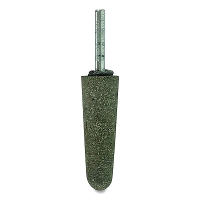 Tiger Mounted Point, 1 in dia x 1/4 in dia Shank x 1-1/2 in L Shank, 24 Grit, Zirconia Alumina, A3, 10 EA/BX