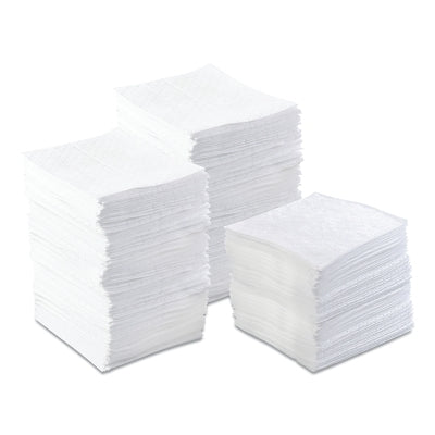 Oil-Only Sorbent Pad, Lightweight, Absorbs 17 gal, 15 in x 17 in, 100 Sheets