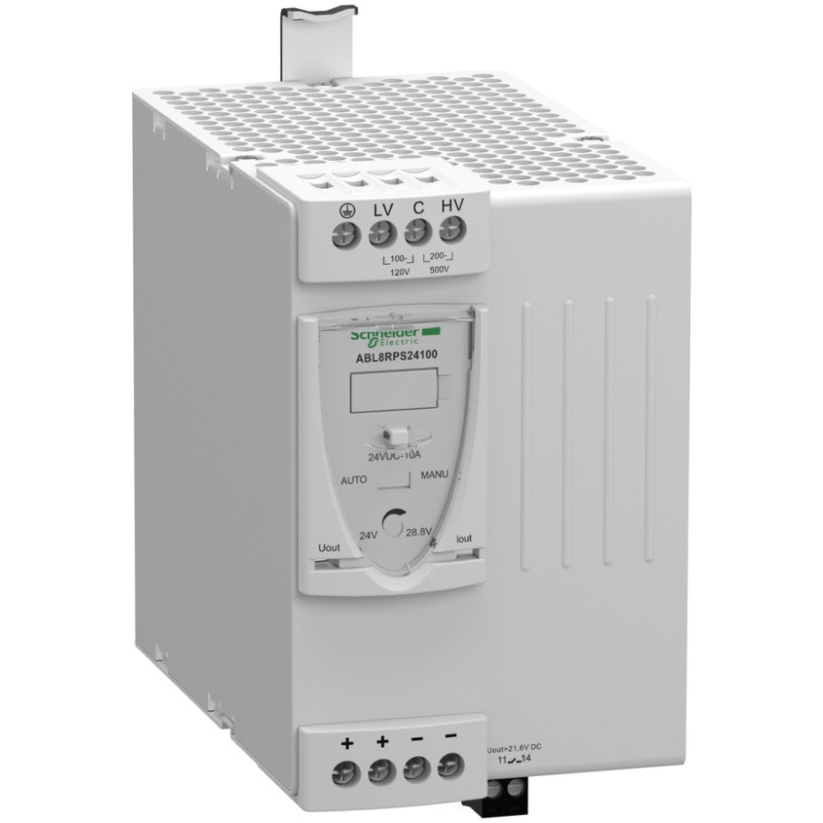 universal power supply, Phaseo, 1 or 2 phase, 100 to 500 V, 24 V, 10 A
