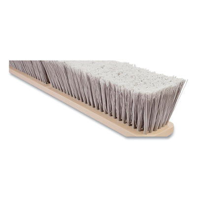 Silver Flagged Tip Polystyrene Floor Brush, 3736-LH, 3 in Trim x 36 in L, Wood, Brush Head Only