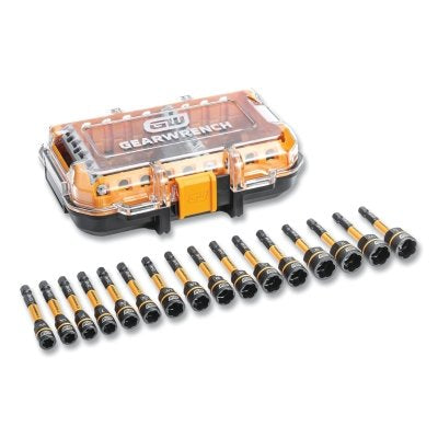Bolt Biter Extraction Socket Set, 16 Pc, Black Oxide, 1/4 in to 1/2 in