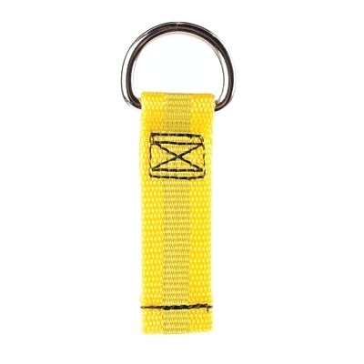 3M 1500007 D-ring Attachment, 1500007, 1 in W x 3.5 in L, Webbed Nylon, Yellow