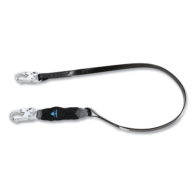 V-SERIES Anti-Corrosion Safety Lanyard, Web, 6 ft, Small/Large Steel Snaphooks, Single, 310 lb